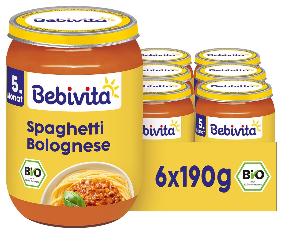 Jídla od 5 měsíců: Boloňské špagety, 190g, balení 6 ks (6x190g)