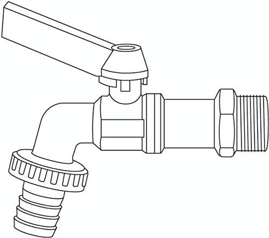 Kulový ventil Gardena: Vnitřní a venkovní ventil, 33,3 mm (G 1 palec) závit, pro 19 mm (3/4 palce) hadice (7333-20)