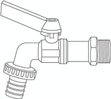Kulový ventil Gardena: Vnitřní a venkovní ventil, 26,5 mm (G 3/4 palce) závit, pro 1/2 palce (13 mm) hadice (7332-20)