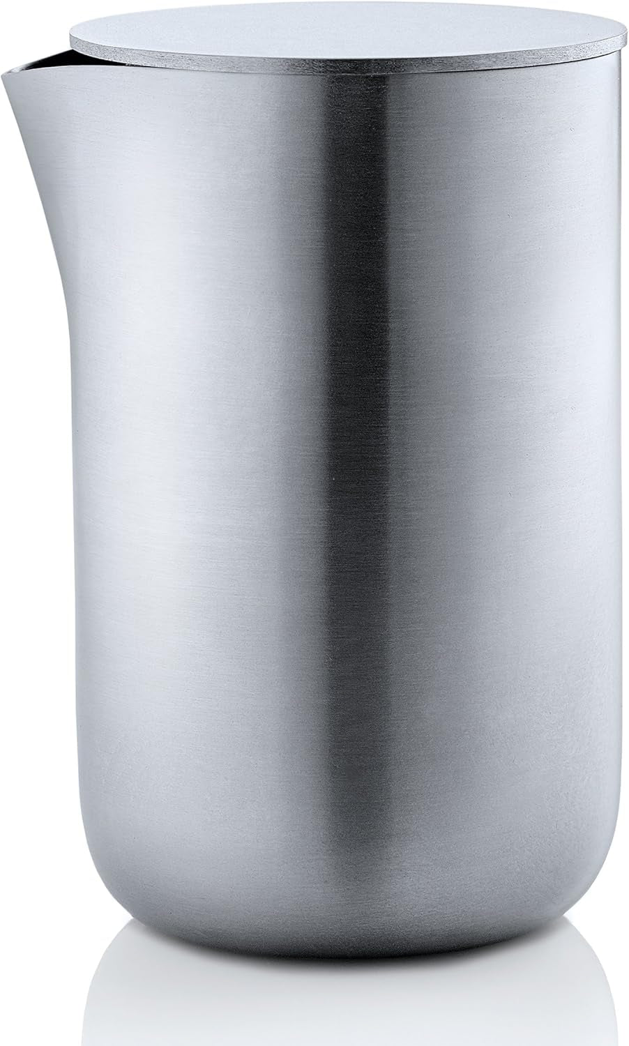 blomus -BASIC- Matná nerezová šlehačka s víkem, objem 120 ml, Elegantní hrnek na mléko, Lze mýt v myčce (V/Š/V: 8,3 x 6,1 x 5,7 cm, Nerezová ocel, 63618)