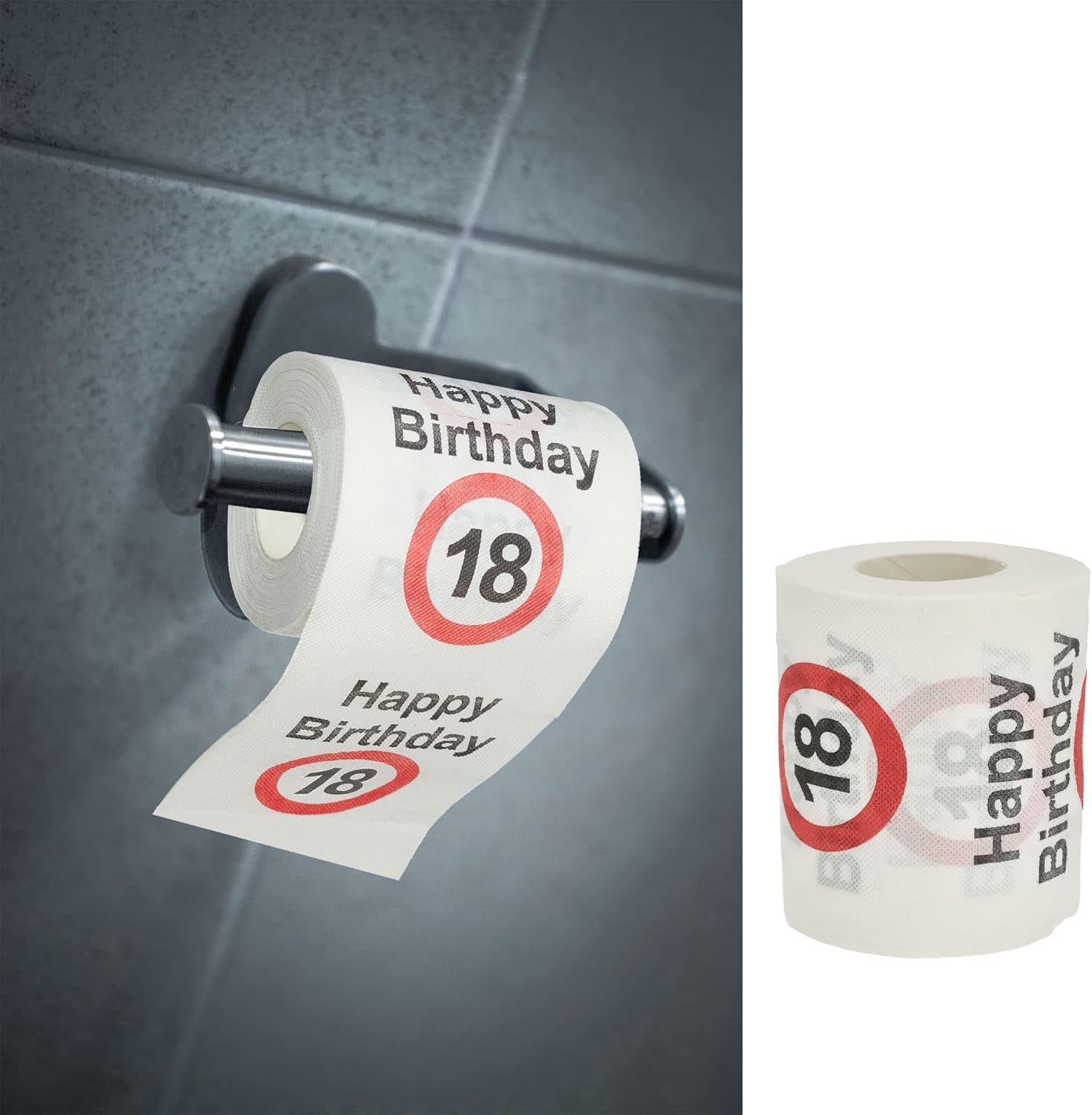 Sada 4ks toaletních papírů "Happy 40th birthday" │40th birthday 24 metrů 2-látky 180Gr/Qm │ Toaletní papír motiv toaletní papír (4 X toaletní papír 40)