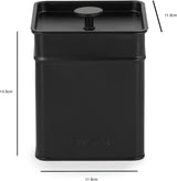 Salter BW12614EU7 Kuro sada úložných boxů – 4 kuchyňské dózy Organizérové boxy na chléb/čaj/kávu/cukr Snadné čištění Uchovávejte potraviny čerstvé Černé boxy na potraviny Naty Shop