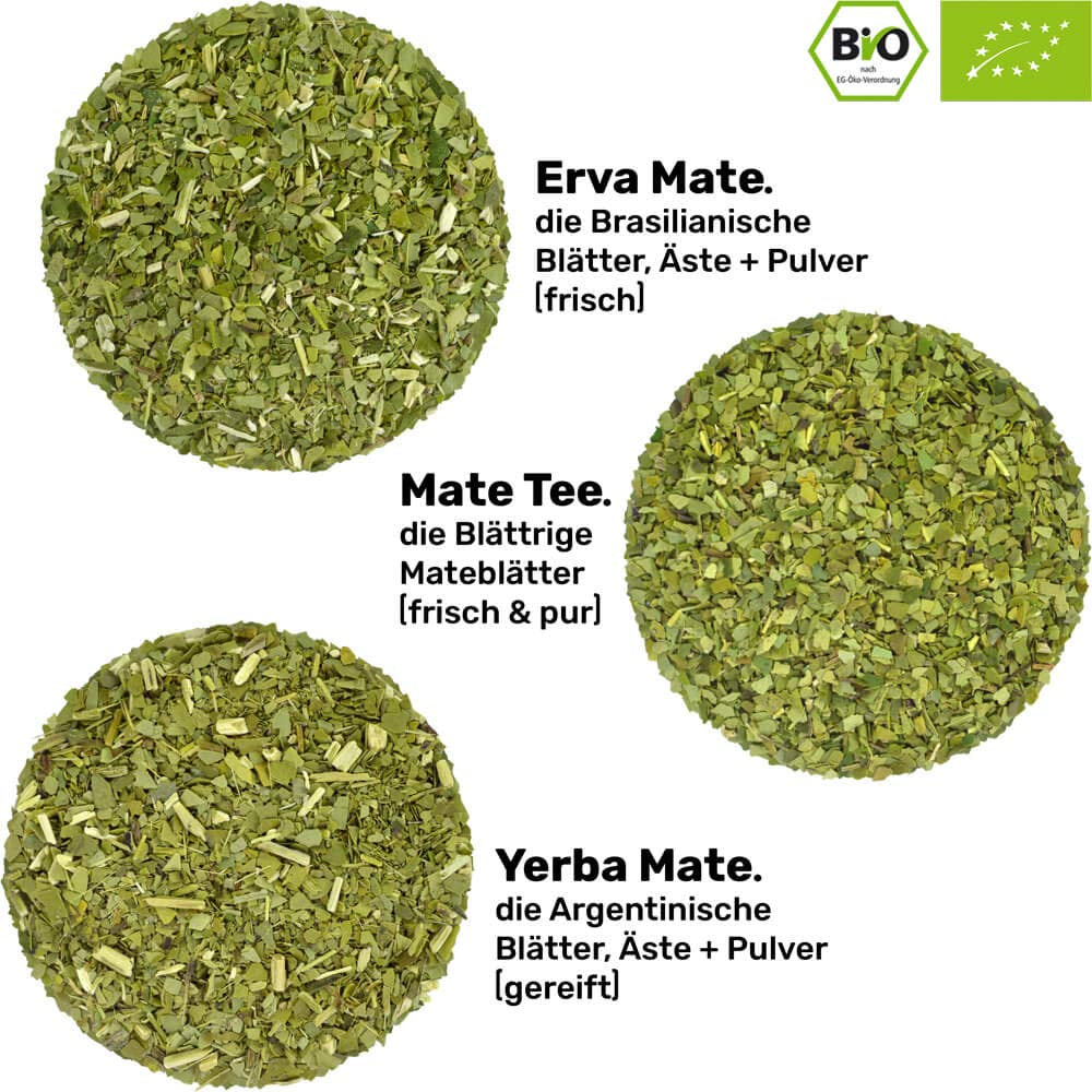 Keramická čajová sada Mate ● 3 druhy BIO Mate + Hrnek Mate + Bombilla + návod na přípravu (Vintage)