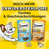 DREAMIES SHAKE UPS Multivitamin Seafood Festival kočičí pamlsky v porcovaných sáčcích – 55 g (6 sáčků)