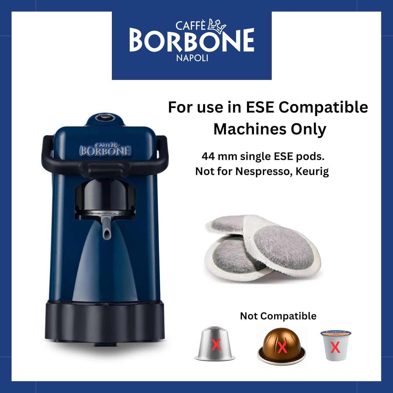 Caffè Borbone Compostable Kaffeepads, Rote Kaffeemischung - 150 Pads - Kompatibilní s ESE System Papier Pads 44 mm