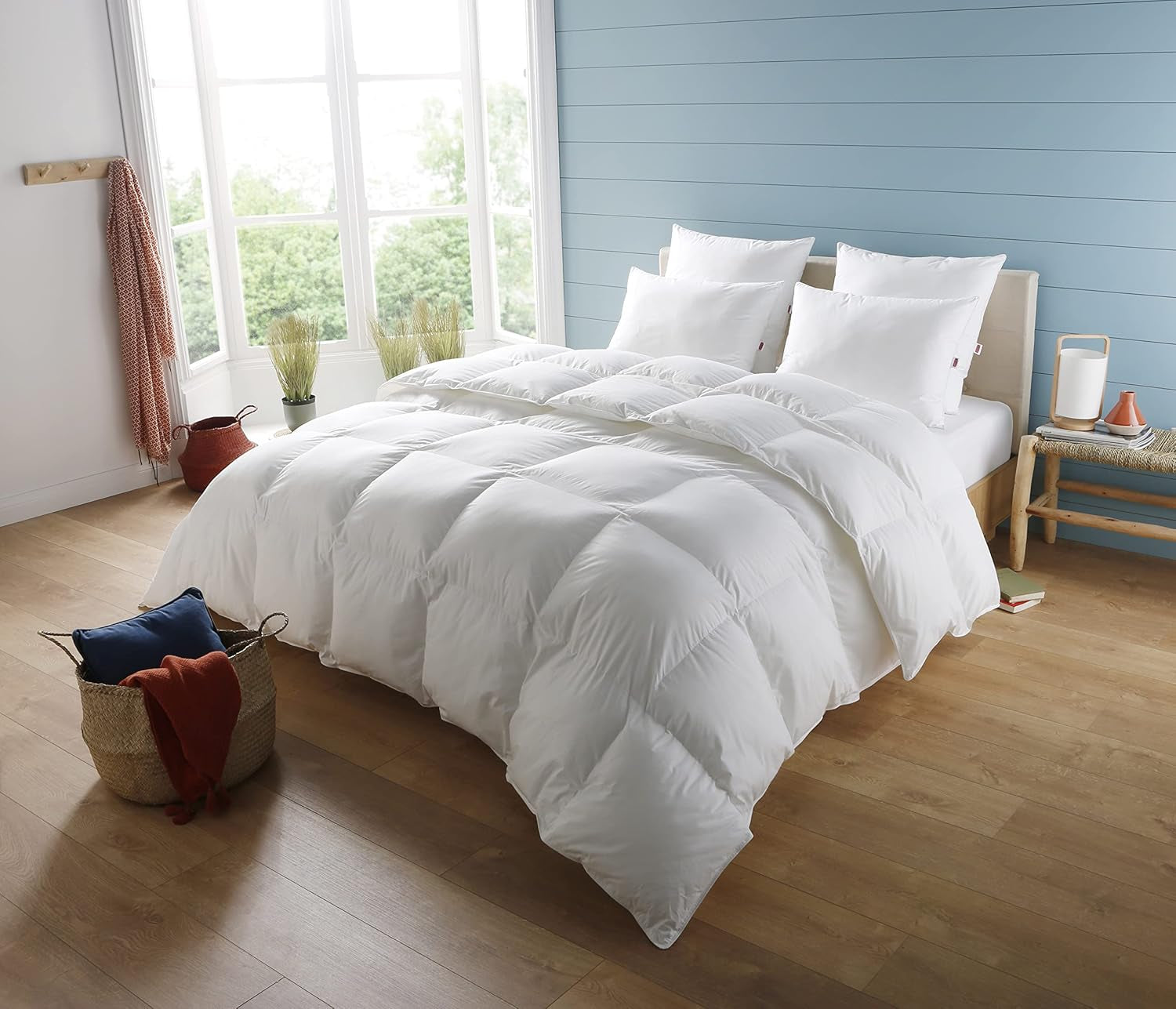 Přikrývka, Perkál, Premium bavlna, mírná, 140 X 200 Cm, Na jednolůžko, Přikrývka ve tvaru obláčku, Odolná proti kousání a nafukovací, Lze prát v pračce na 40 °C Peřiny a přikrývky Naty Shop 140/200
