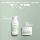 Wella Professionals Elements - přírodní péče pro suché, poškozené vlasy a citlivou vlasovou pokožku - bezoplachový kondicionér, maska a sprej s antioxidanty a olivovou esencí Naty Shop Hair Mask