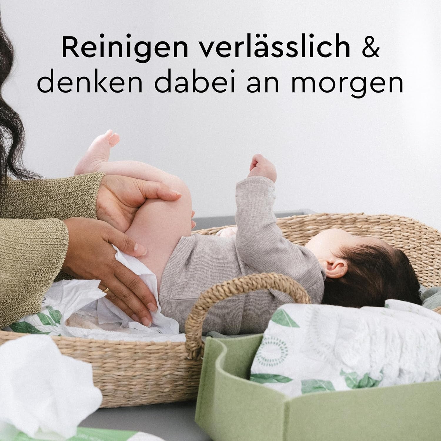 Zelené vlhčené ubrousky LILLYDOO, počet 600 (10 x 60), 100% ubrousek odolný proti roztržení bez plastů – bez parfemace, jemný a přírodní, jemný čistící prostředek pro citlivou pokožku, dermatologicky testováno