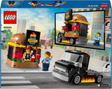 Stavebnice LEGO City Burger Truck s autíčkem pro děti od 5 let, minifigurkou potravinového vozíku a příslušenstvím, zábavným dárkem pro chlapce a dívky 60404 Stavebnice Besuche den LEGO-Store