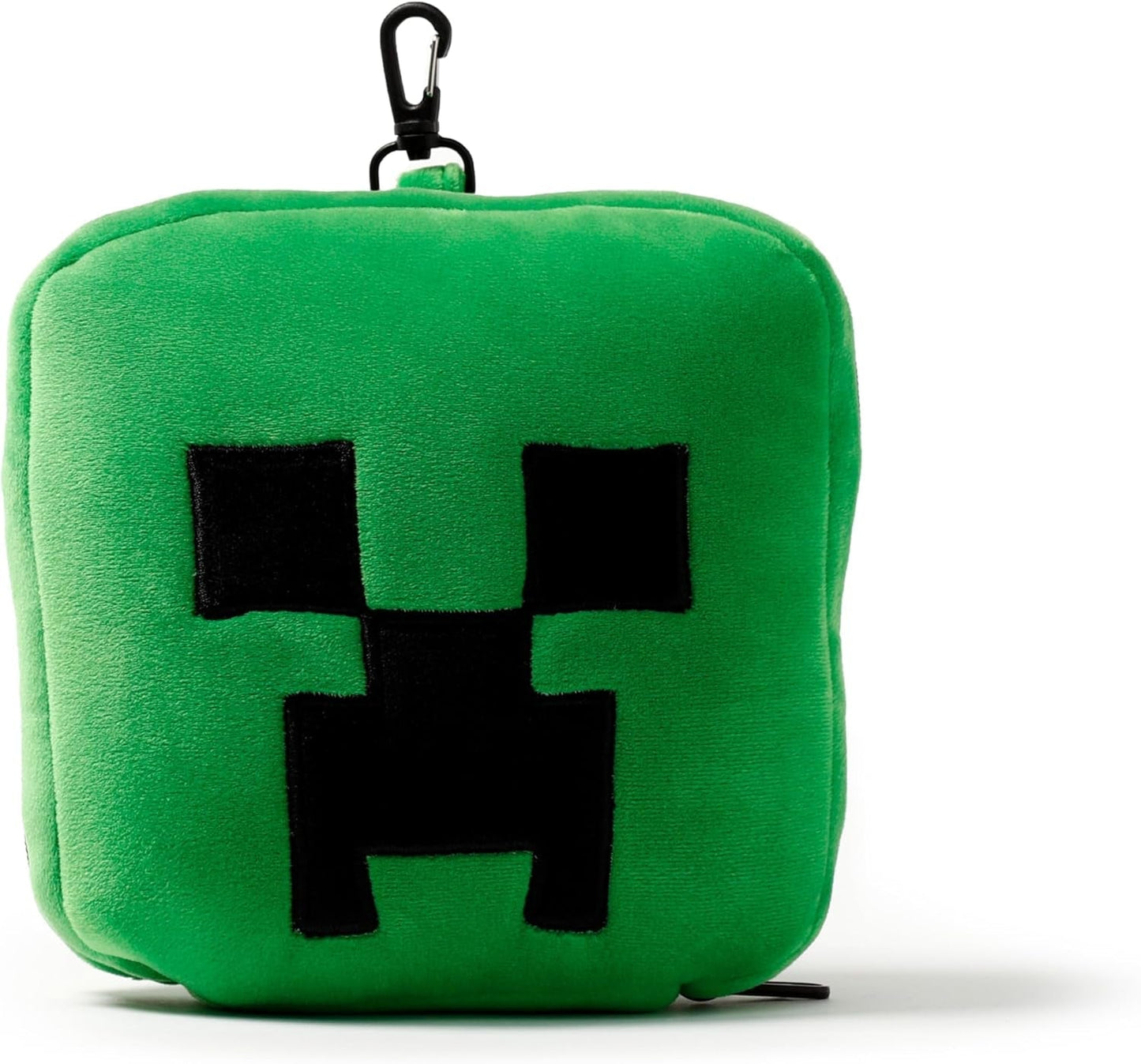 Puckator Relaxeazzz Minecraft Creeper Plyšový cestovní polštářek a maska na oči Opěrka hlavy Polštář na spaní Polštář na krk Cestovní polštář Maska na spaní Děti a dospělí na cesty Auto Vláček Příslušenství do letadla Cestovní polštáře Naty Shop