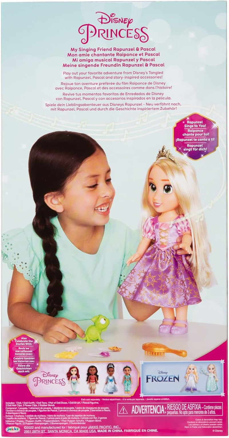 Disney Princezna zpívající panenka Rapunzel 35 cm, zpívá „I See the Light“, Obsahuje doplňky pro více zábavy, Ideální pro dívky od 3 let, Purple Dolls Naty Shop