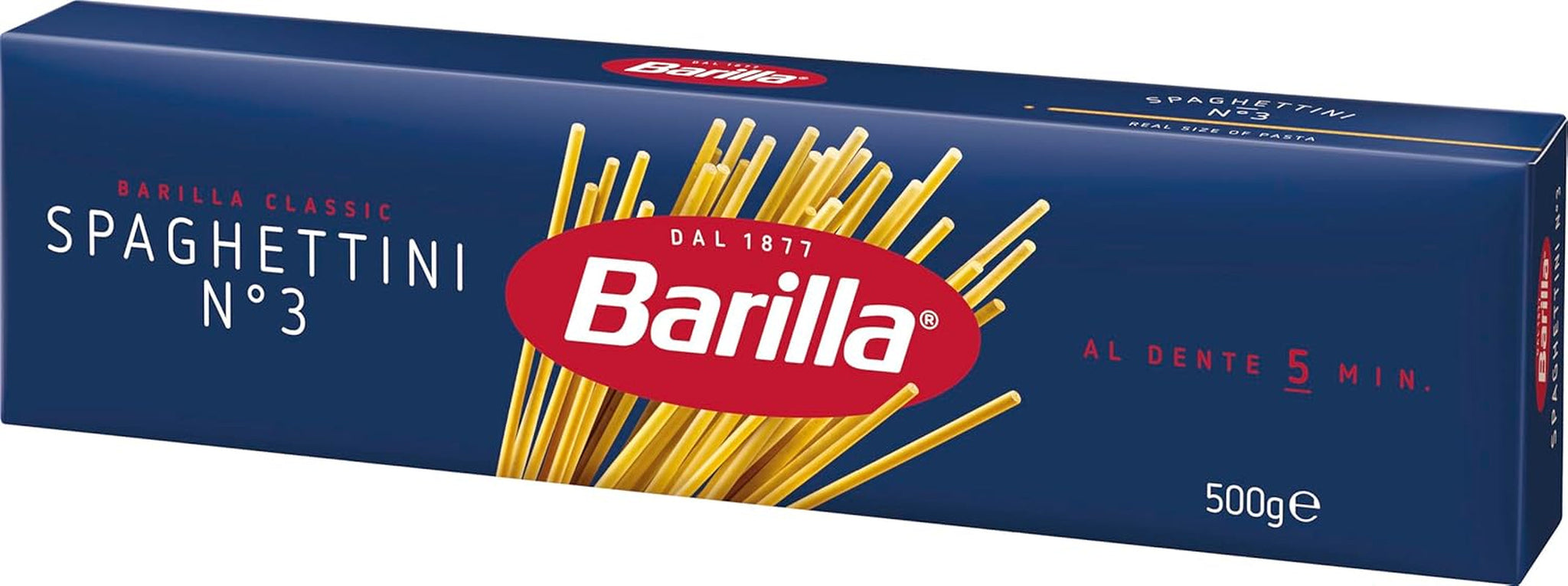 Pasta Barilla Classic Spaghettini no. 3 vysoce kvalitní tvrdé pšenice, vždy al dente (1 x 500 g)