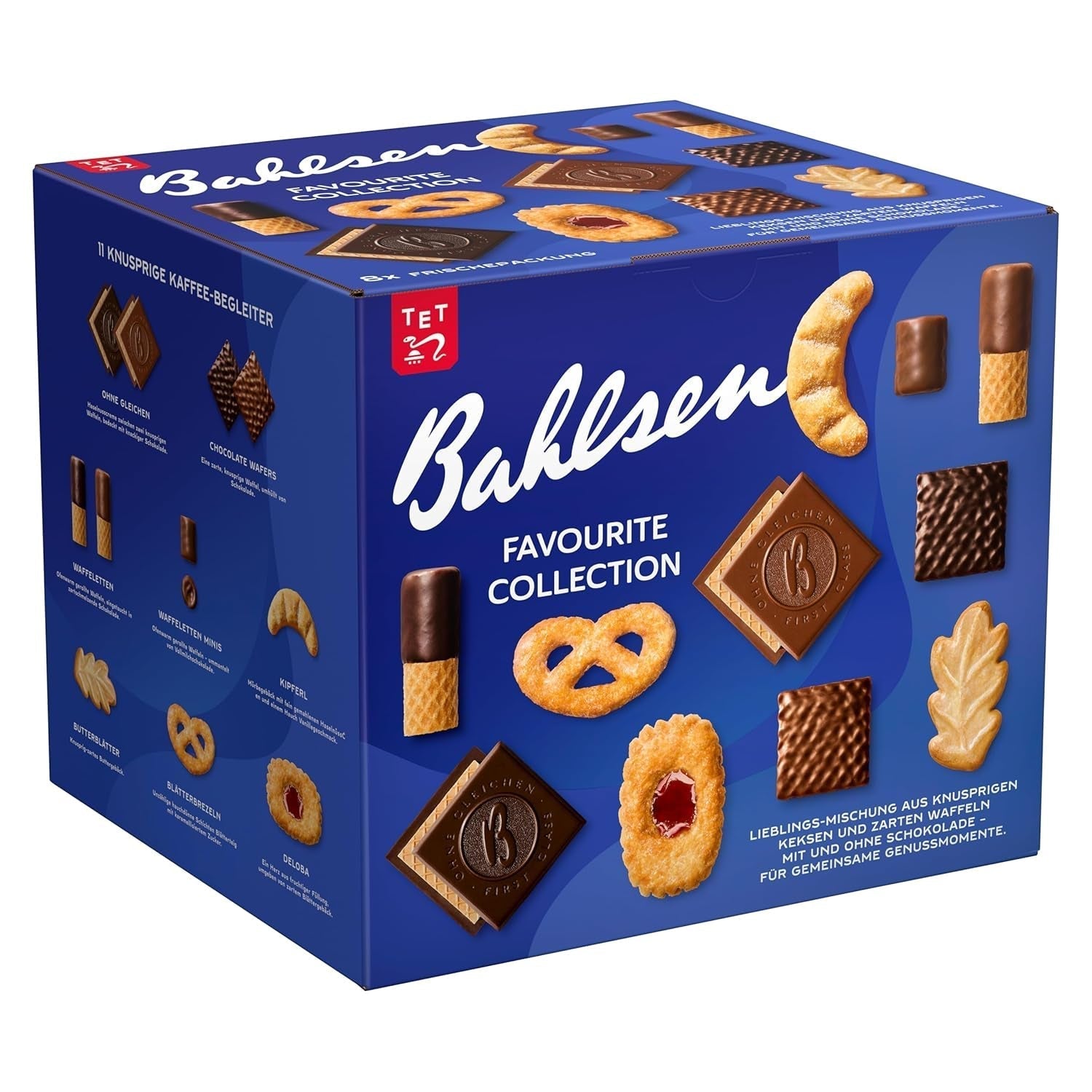 Bahlsen Favorite Collection XL 1 balení Směs křupavého těsta a oplatek s mlékem a hořkou čokoládou (8 x 227 g/1 816 g)