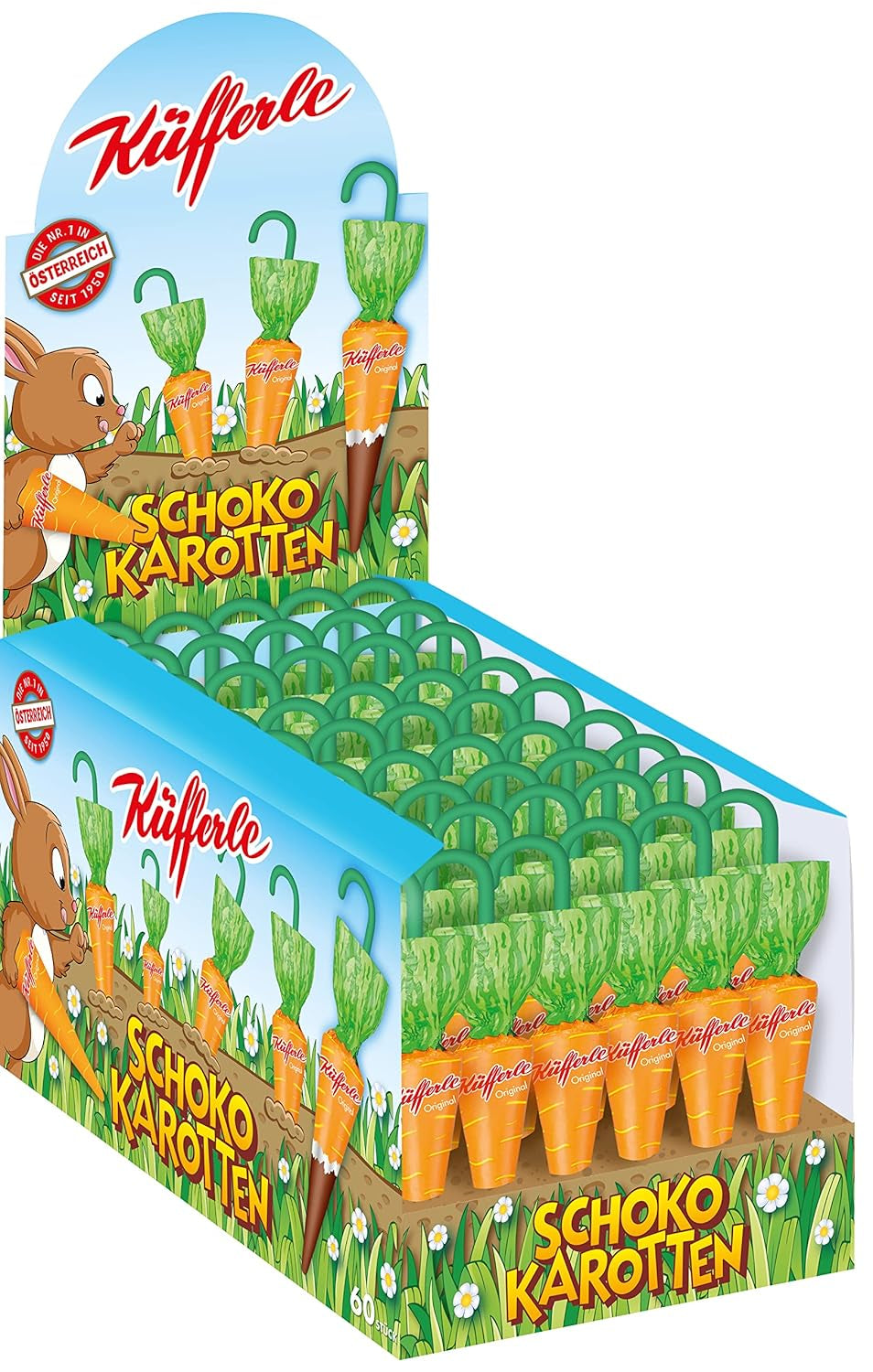 Küfferle, Mrkev s originální čokoládou 810 g 60 ks., Mléčná čokoláda, 1 kus