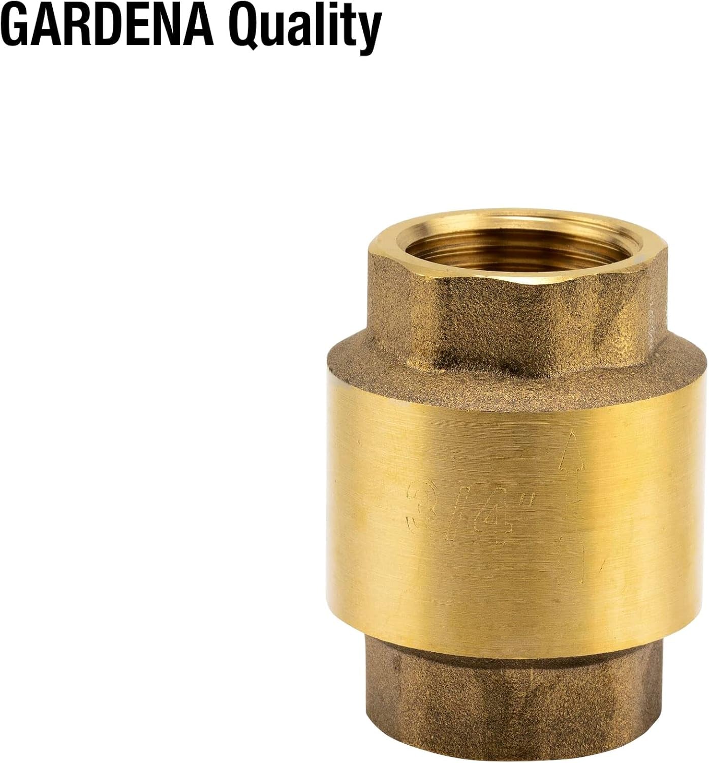 Mosazný meziventil Gardena: Jednocestný ventil z mosazi, závit 42 mm (G 1 1/4 palce) pro připojení k čerpadlům (7232-20)