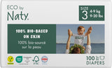 Eco plenky Eco by Naty Baby Eco plenky - prémiové organické plenky, ekologické, vyrobené z rostlinných materiálů, ideální pro citlivou dětskou pokožku (velikost 5 - 80 kusů)