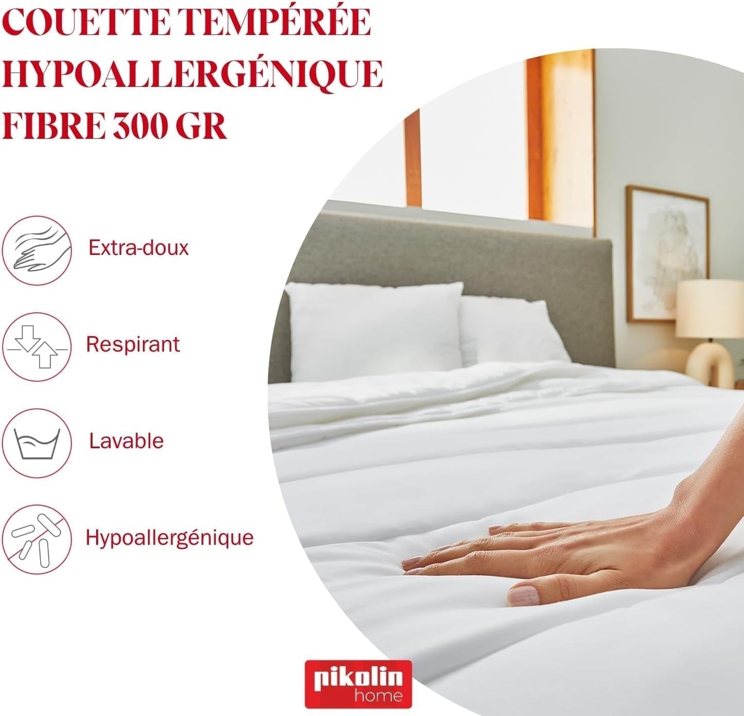 Pikolin Home - Přizpůsobitelné prostěradlo ze 100% bavlny, prodyšné, trvanlivé a odolné Přikrývky a přikrývky Naty Shop
