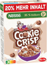 Nestlé Cookie Crisp (+20 %), celozrnné snídaňové sušenkové cereálie pro děti, balení 1 ks (1x450g)