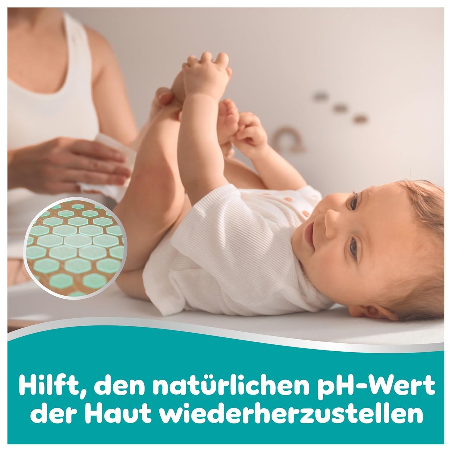 Pampers 99% vodní dětské ubrousky, 12 balení po 60 ubrouscích = 720 dětských ubrousků, lehké mléko 99% voda