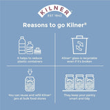 Snídaňová dóza Kilner se lžičkou / 350 ml, Ø 9,5 cm / 5 kusů | kelímek na müsli s sebou / netoxický / skleněná nádoba s víkem na müsli, kaši a jogurt / nádoba na oves na noc Naty Shop Boxy na skladování potravin