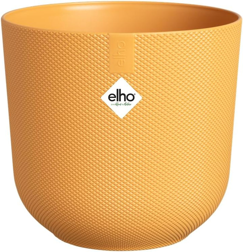 elho Jazz Round Mini 7cm - Pokojové květináče - 100% recyklovaný plast - Ø 7 x V 6,5 cm - Žlutá/jantarová