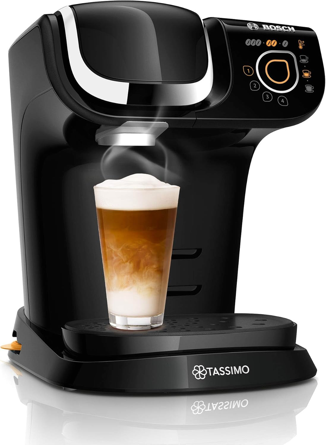 Espresso kávovar Tassimo My Way se 2 kapslemi TAS6502 s vodním filtrem, 70+ nápojů, přizpůsobení nápojů, rozmanitost kávy, snadné vaření, 1500 W, černá