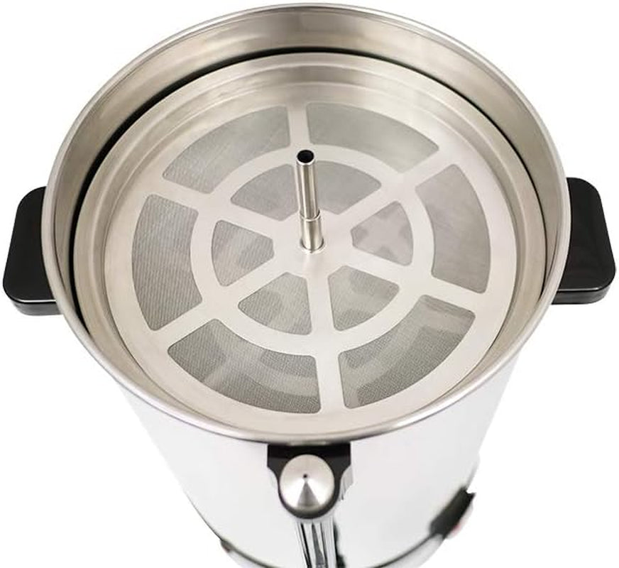 Kávovar Saro s kulatým filtrem - 6,75 l / 40 šálků - nerez - funkce spařování a udržování tepla - bezpečnostní kohoutek - průhledítko - 1,5 kW - model SAROMICA 6005
