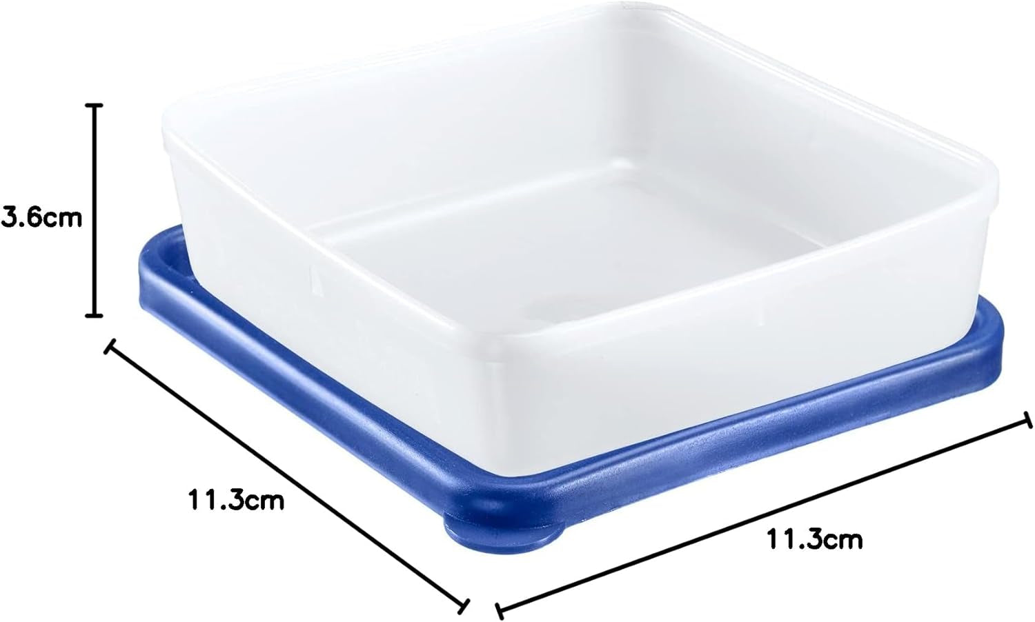Westmark 4 dózy na potraviny/mrazáky, včetně víka, objem: 0,25 l, stohovatelné, plast, Trio, barva: transparentní/modrá, 25042270 Dózy na potraviny Naty Shop