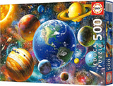 Educa - Puzzle 500 dílků pro dospělé | Sluneční soustava, puzzle 500 dílků pro dospělé a děti od 11 let, planety, vesmír, vesmír (18449) Puzzle Naty Shop