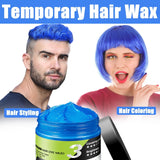 Modrý vosk na vlasy Dočasný modrý lak na vlasy Barva Crazy Blue Smývatelná barva na vlasy Okamžitá barva na vlasy Přírodní barva na vlasy Styling vlasů Pro muže Ženy Party Naty Shop Barva na vlasy