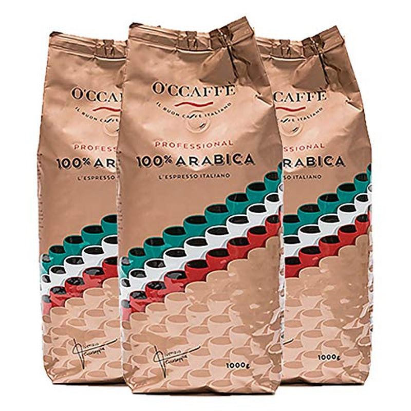 100% profesionální káva Arabica, 1000 g celých zrn / balení 3 ks