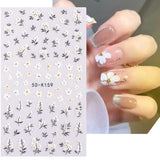 Sada nálepek na nehty Für Einzigartiges Nageldesign, 4 Blatt Frühlingsthemen Nail Art Zubehör, Perfekt Für 3D Gel Nägel Und UV Gel Strips