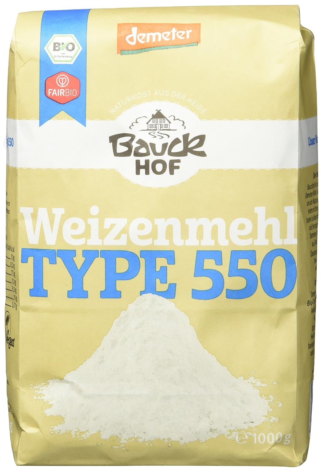Pšeničná mouka Hof typ 550 Demeter, 1 kg