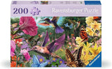 Puzzle Ravensburger 12001369 - Kolibříci a motýli - 200dílné puzzle pro starší a seniory s většími dílky, uchopením, velkou obrázkovou šablonou a základním puzzle puzzle Naty Shop Výchozí název