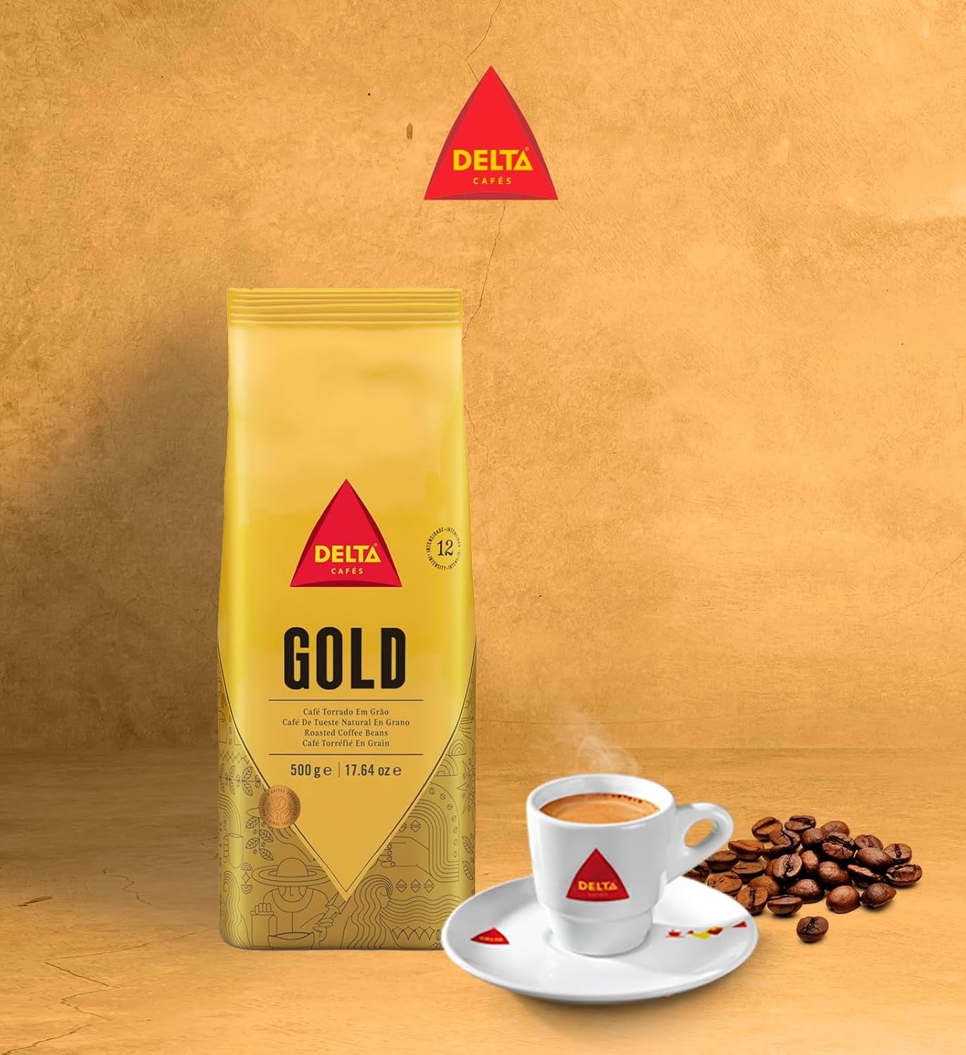 Zrnková káva Delta, balení Gold, 500 g