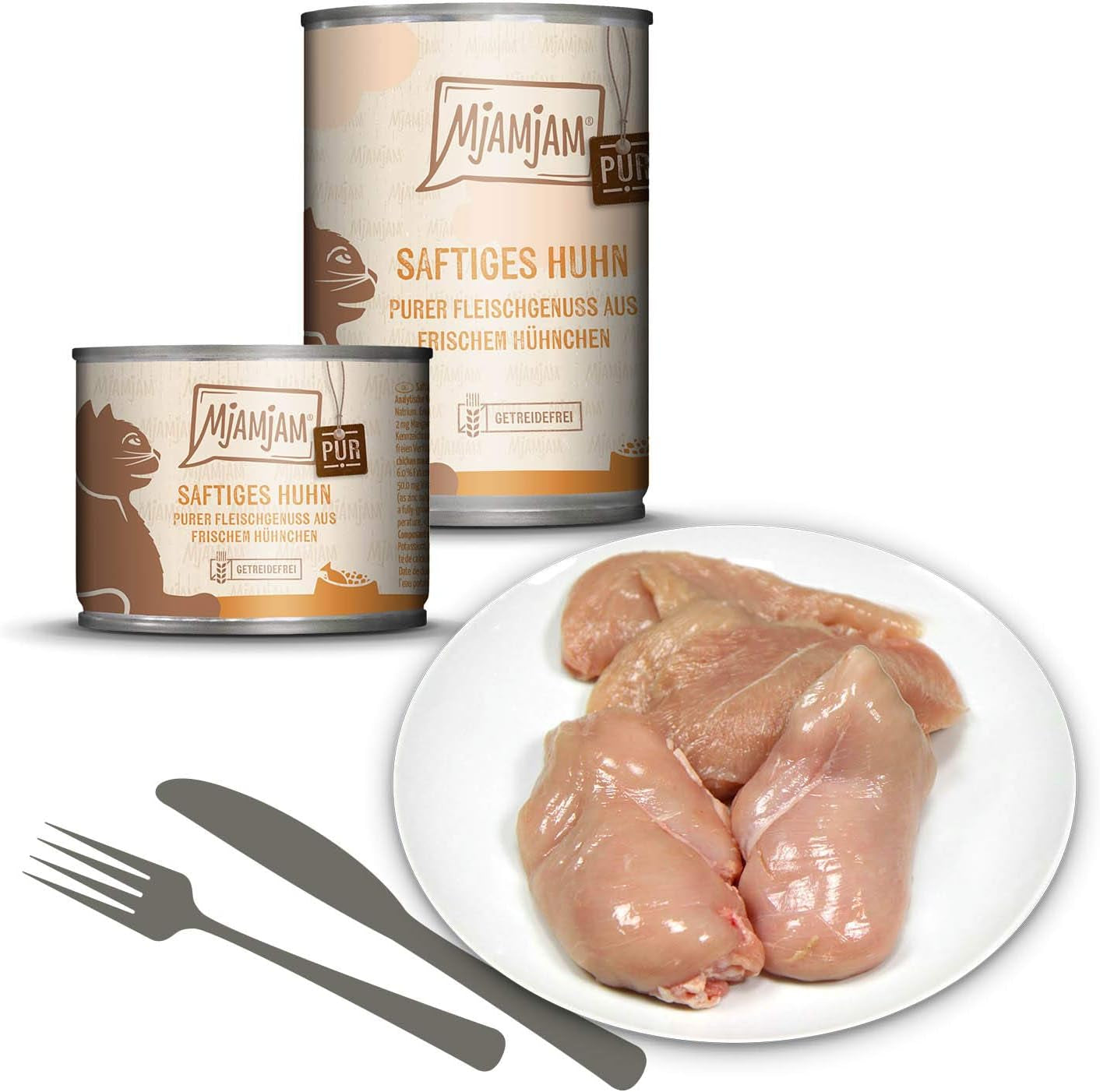 MjAMjAM - Prémiové mokré krmivo pro kočky - Pack Mix V - Pure Meat Delight 6 balení (6 x 400 g) Bez obilovin s extra masem