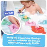Tomy Toomies Peppa's Pool Party - 5 hrnečků se spojovacím kroužkem s 5 hračkami pro děti Peppa Pig & Friends Water Squirter - hračky do vany +18 měsíců - Dětské hračky do vany a hračky do bazénu Bebe Toys Naty Shop