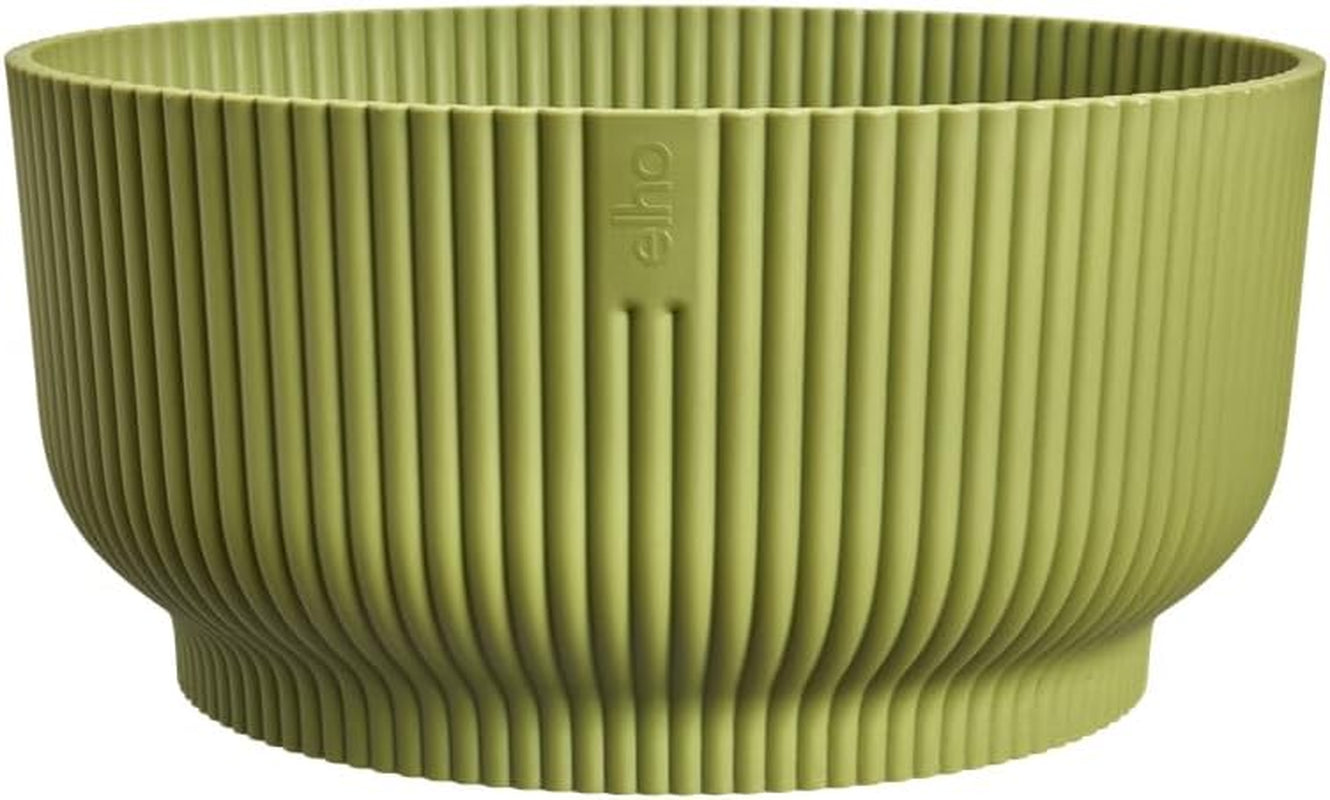 elho Vibes Fold Bowl 25 - Vnitřní květináče - 100% recyklovaný plast - Ø 24,9 x V 12,1 cm - Zelená/Ferngrün