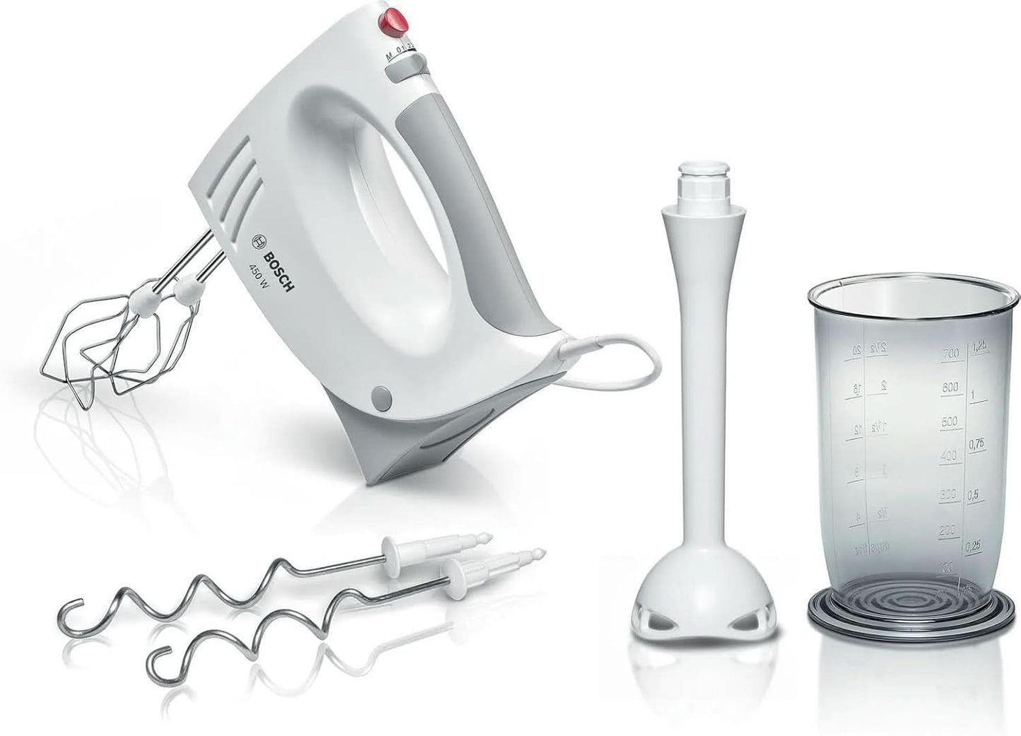 Bosch Hausgeräte MFQ3540 Handrührer, Grau, Weiß, 7,7 Cm D X 20,1 Cm W X 14,1 Cm V Kuchyně Naty Shop