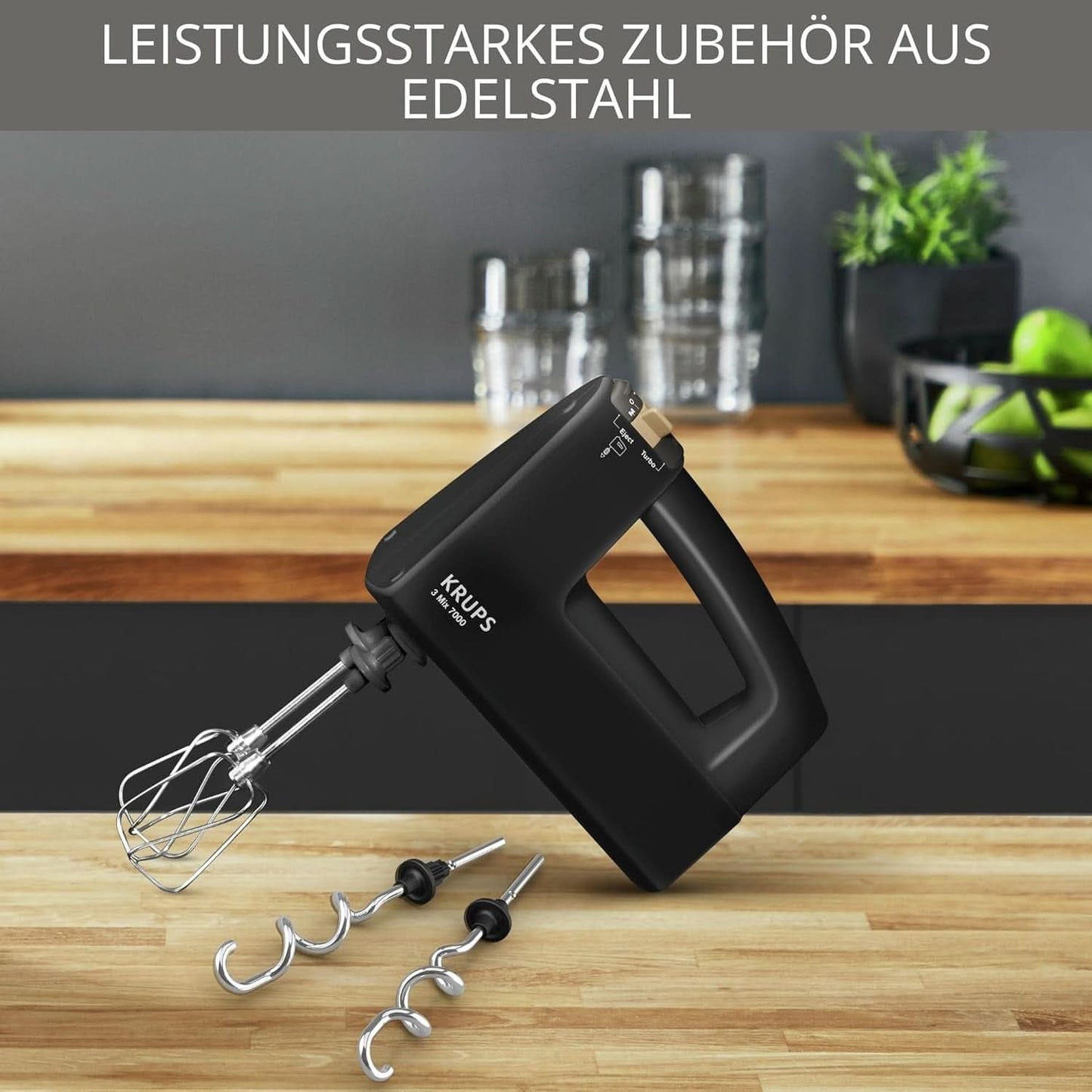 Krups 3Mix 7000 ruční mixér 60 Jahre Special Edition, 500 Watt, Knet- Und Rührhaken Aus Edelstahl, Langes Netzkabel, Zubehörtasche, F6085811, Schwarz/Kupfer Kitchen Naty Shop