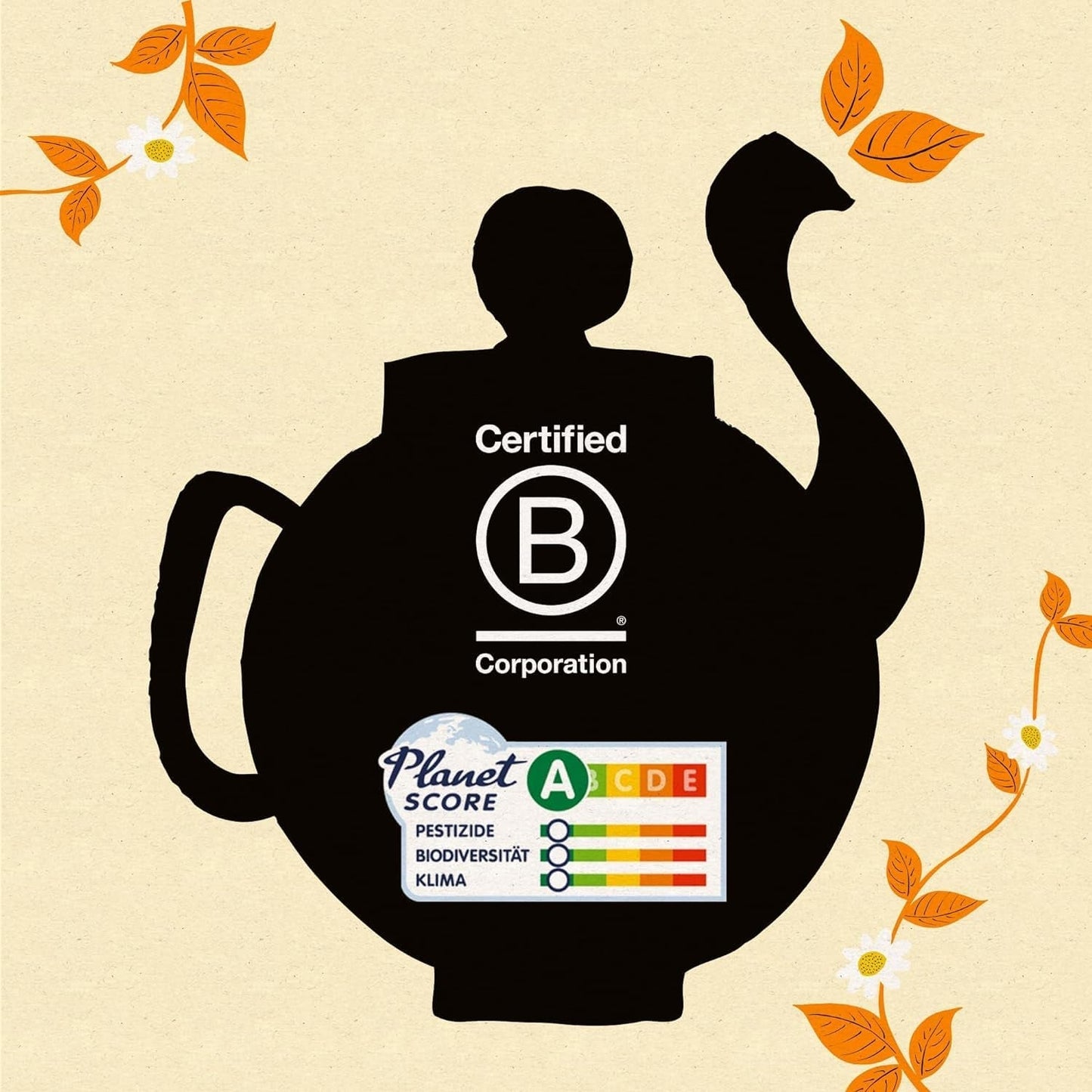 CUPPER Organický ovocný čaj "Pomerančový a citronový nálev", 20 nebělených čajových sáčků, organický, fair trade