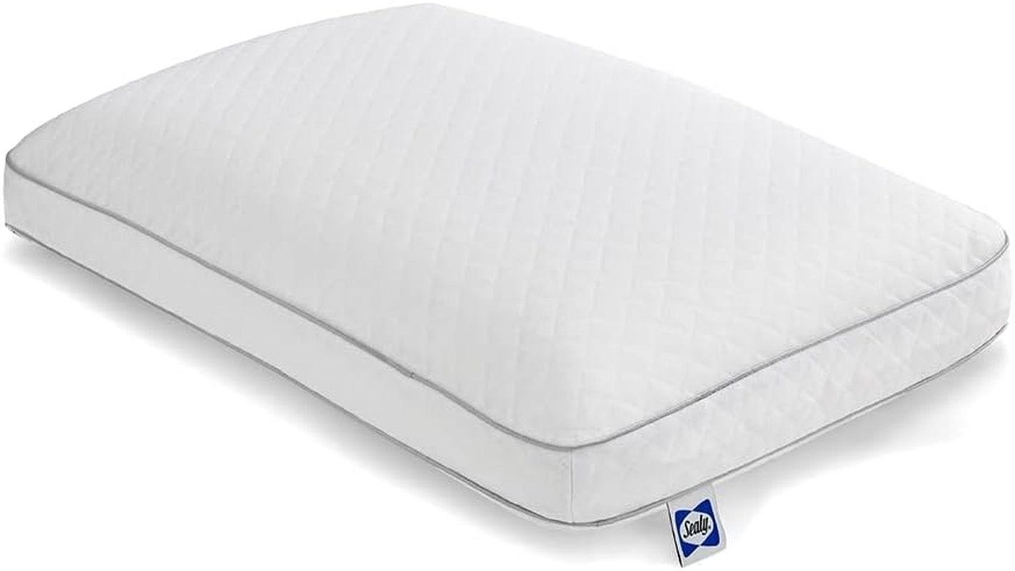 Polštář z paměťové pěny Sealy Essentials Standardní bílé 2dílné standardní polštáře Naty Shop