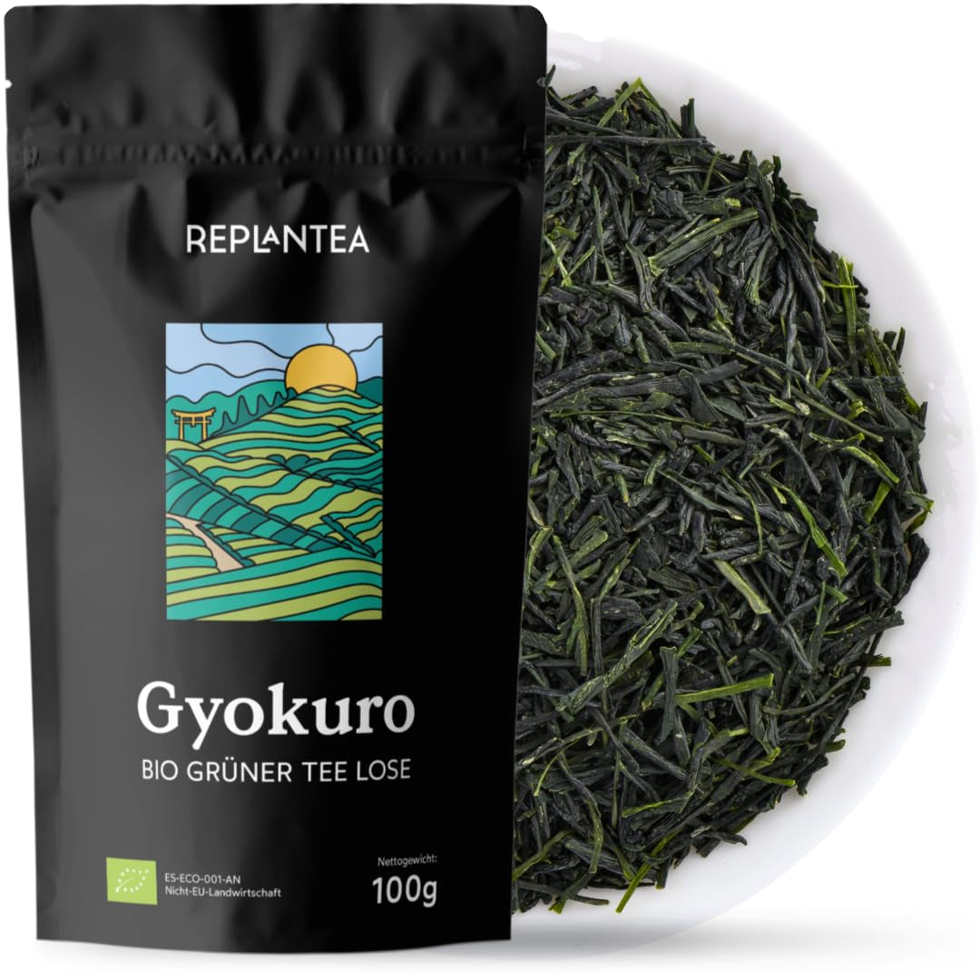 Bio japonský zelený čaj Gyokuro (100 g) | Prémiový sypaný čaj | Rafinovaná chuť umami a jemná sladkost | PŘESADIT