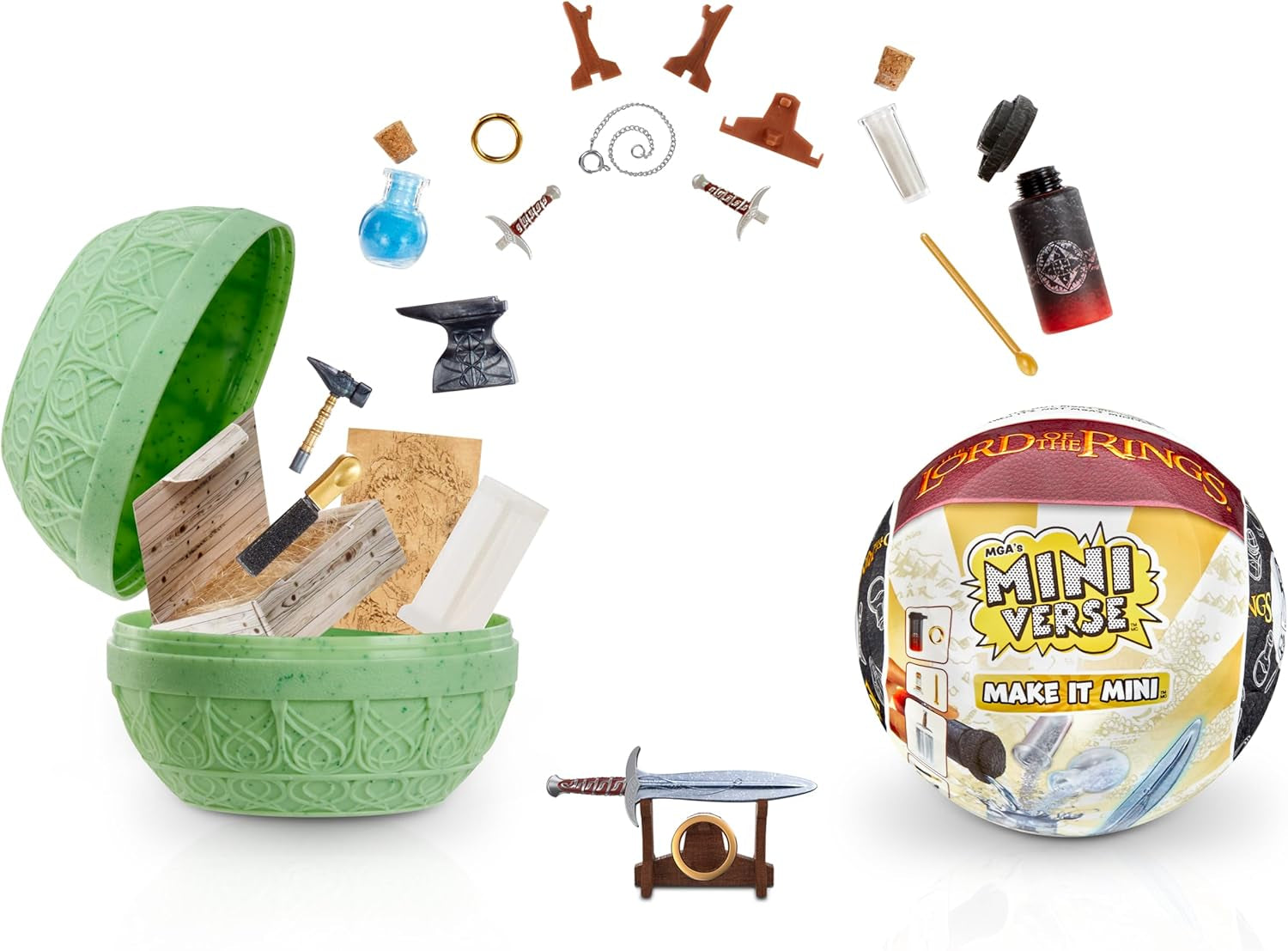 Mga'S Miniverse Make It Mini - Pán prstenů Mini Sběratelské předměty Balíček naslepo Repliky sady Resin Craft Vhodné pro sběratele a 8 let staré Ne ESSBAR Akční figurky Naty Shop Výchozí název