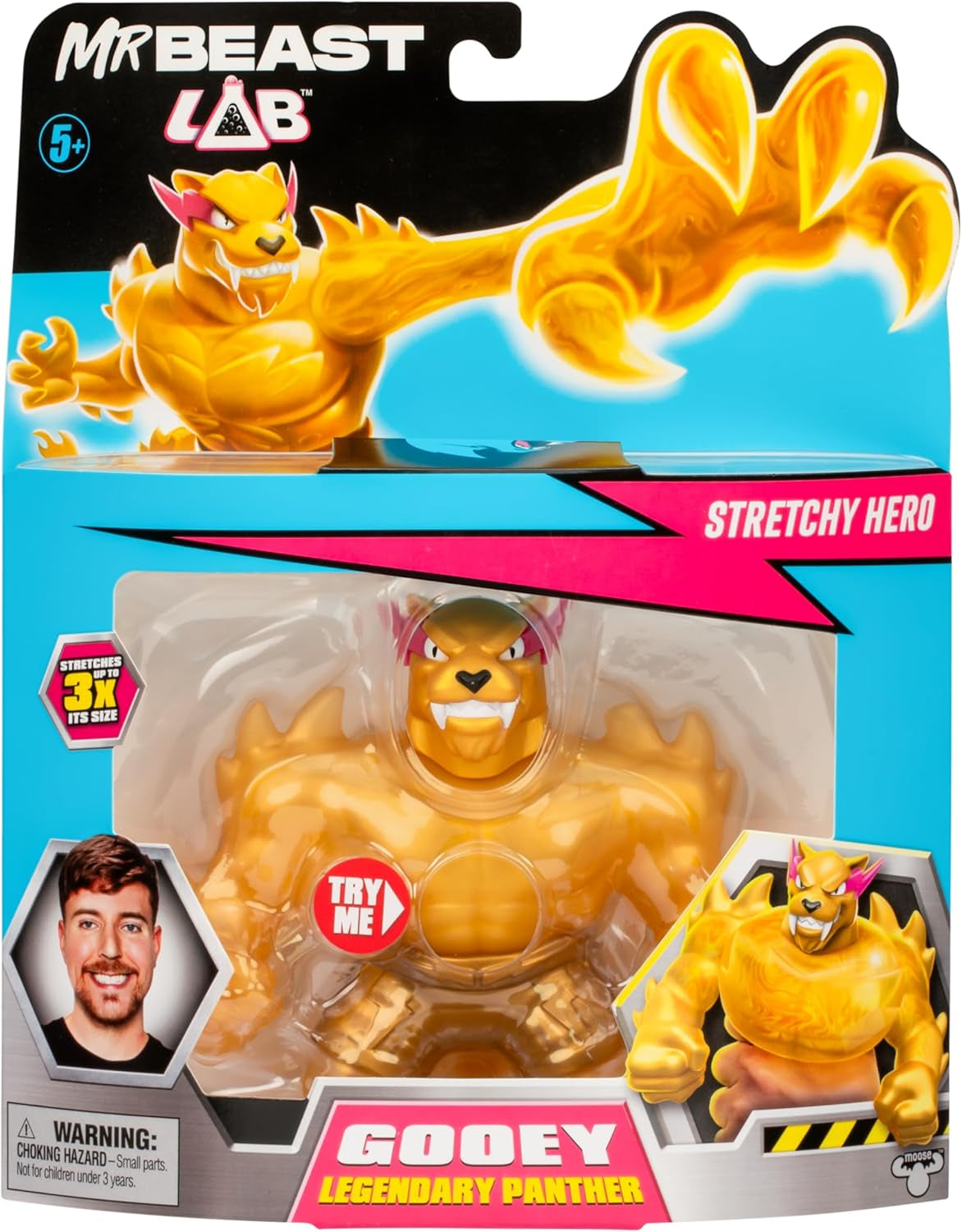 MRBEAST LAB 24738 The Heroes of GOO JIT Zu Elastická skládací figurka Legendární Panther Akční figurky Naty Shop