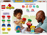 LEGO DUPLO Big Feelings, stavitelská skládací hra s 23 barevnými kostkami a 4 figurkami, motorická hračka na podporu sociálního a emocionálního rozvoje malých dětí od 18 měsíců 10415 Stavebnice Beuche den LEGO-Store