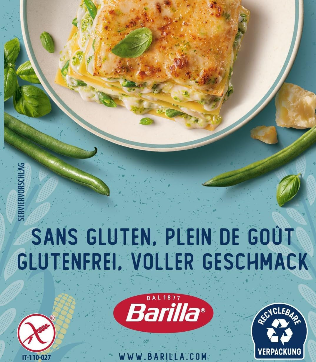 Barilla Penne Rigate bezlepkové těstoviny z lahodné kukuřice a rýže - ideální pro lidi s celiakií nebo intolerancí lepku (14 x 400 g)