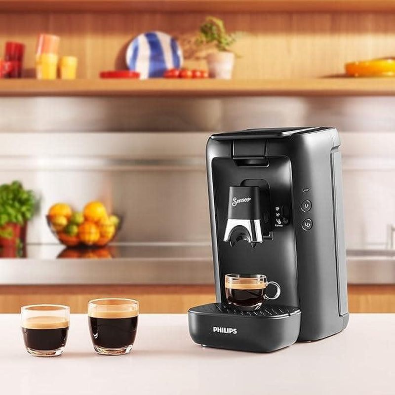 Kávovar na espresso na kapsle PHILIPS Senseo Maestro – technologie Intense Plus, vysoce kvalitní espresso, ekologický design, nádrž na vodu 1,2 l, funkce Memo, indikátor odvápnění (CSA260/60)
