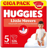 Dětské plenky Huggies Little Movers, Disney Design, velikost 5, počet 126 (3 x 42), měsíční krabička
