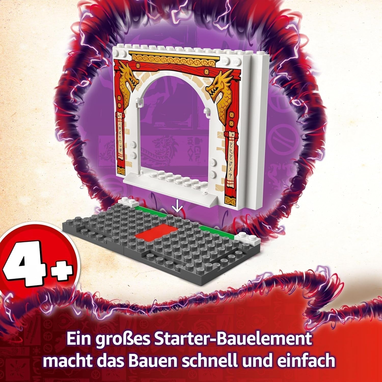 LEGO NINJAGO Spinjitzu Ninja Temple - Stavebnice se 4 minifigurkami a 1 figurkou draka - Stavebnice - Vánoční nebo narozeninový dárek pro chlapce a dívky od 4 let 71831 Stavebnice Besuche den LEGO-Store